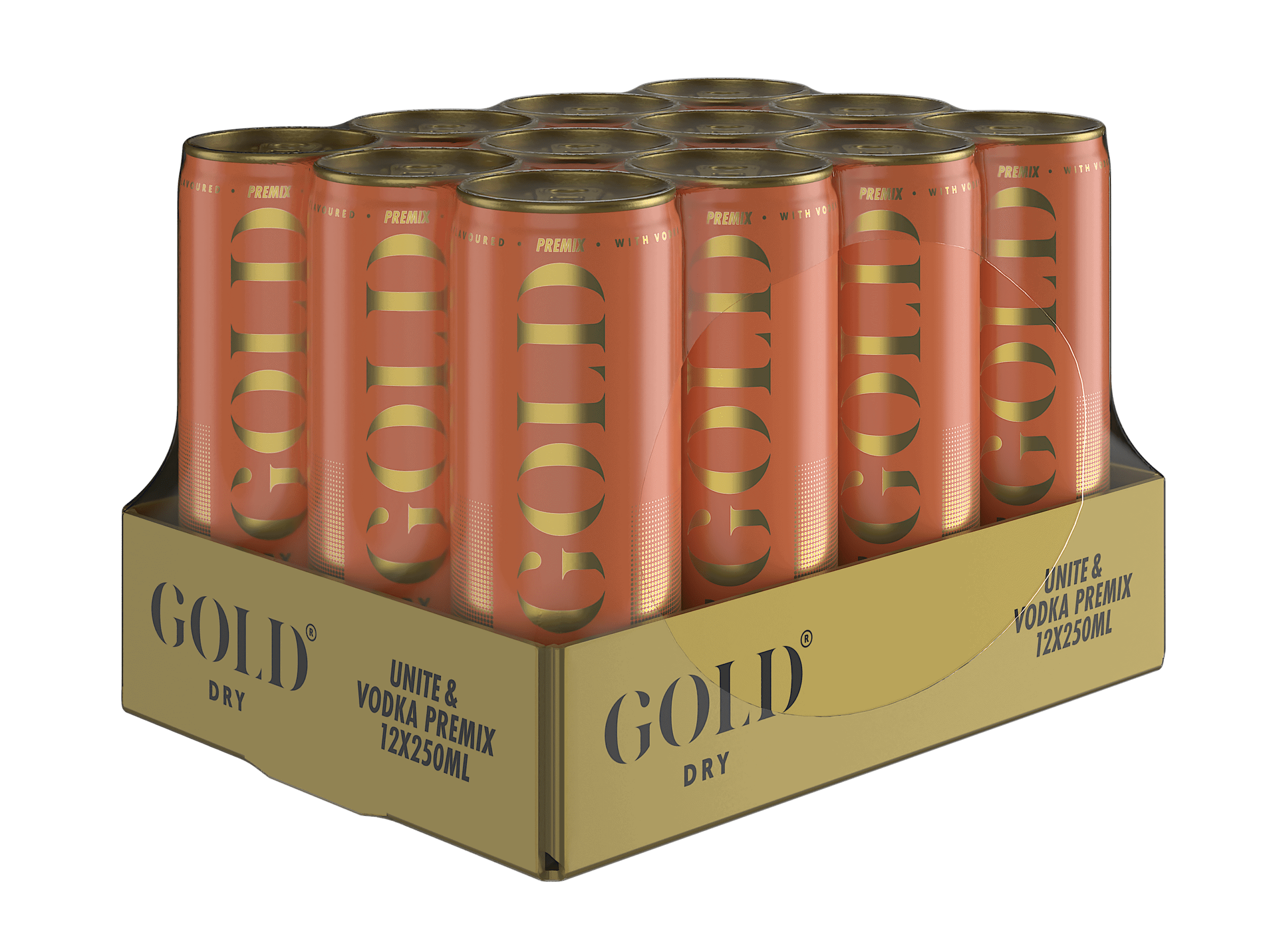 GOLD DRY tray 12 x 250ml